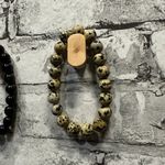 EUC Beaded Bracelet Set Black & Tan with Gift Box Photo 4