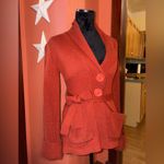 Vintage 70’s Skiva INT Women's Rust Sweater with Belt Orange Size L Photo 2