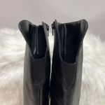 BOC Y2K Black Chunky Block Heel Saddle Belt Leather Tall Boots Size 7 Bin 21 Black Photo 9