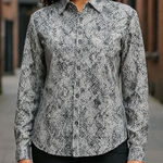 New York & Company Black and White Snake Skin Print women’s Casual Shirt Size M Size M Photo 1