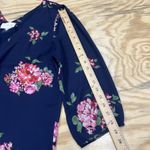 Skies Are Blue Anthropologie  Floral Blouse Top Blue Size XL Cottage Romantic Photo 11