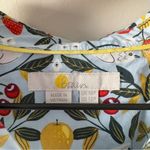 Boden 100% Cotton Bird Pattern Multicolor Floral Button Photo 5