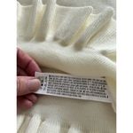 English Factory  Women’s Ruffle Edge Sweater Dolman Sleeves Round Neck Ivory Sz S Photo 6
