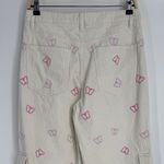 Forever 21  Butterfly‎ Print Corduroy Cargo Pants Cream Large Streetwear Coquette Photo 6
