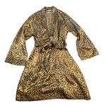 Morgan Taylor  Intimates Leopard/Cheetah Print Satin Robe Size Med EUC #6683 Photo 0