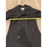 Merona  Women Quilted Double Breasted Trench Coat Black Size Small Photo 6