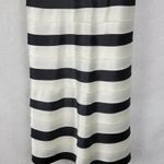 BCBG Maxazria Dress 2 Black Ivory Striped Classic A-Line Minimalist Photo 3