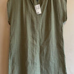 H&M NWT Muslin Dress 100% Cotton Khaki Green Gauzy Size Small Boho Beachy New Photo 0