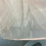 NO BRAND VINTAGE LOOK NIGHTGOWN SOFT PEACH SHEER OVERLAY NYLON TRIPLE STRAPS Size M Photo 5