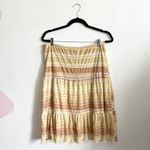 Vintage Tiered Maxi Skirt, Boho, Lace‎ Skirt, Flowy, Cottagecore, M/L Tan Size M Photo 1