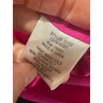 Oleg Cassini Hot Pink Pleated Neck Sheath Dress Size 2 Photo 6