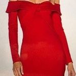 Revolve Off The Shoulder Red Dress  Photo 0