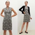 MM.LaFleur The Aditi Dress Crackle Black White Tailored Knee Length Dress Size 2 Photo 1