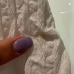 SheIn  LWD White Textured Mini Dress Ties in front off or on shoulder Dainty Photo 9