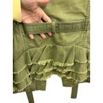HEI HEI Women's Olive Green Utility Jacket Belted Ruffled Back Women's Size L Size L Photo 7