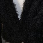 Love Tree Black Fuzzy Twist Back Sweater Photo 7