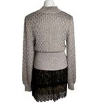 NICHOLAS Renata Sweater Pewter Silver Womens Size L Puff Long Sleeve ($325) Size L Photo 11