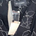 Kittenish New with tag  Elegant Black Dress with White Floral Pattern Photo 3