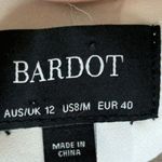 Bardot  Women's Size 8 Tie Dye Satin Slip Dress Maxi Purple White Open Back Cowl Photo 8