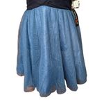 Teeze Me NEW Blue Strapless Tulle Glitter Sparkle Fit & Flare Juniors Dress Sz 9 Photo 2