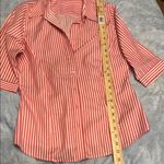 Thomas Pink Coral Striped‎ Button Down Shirt size 10 Photo 1
