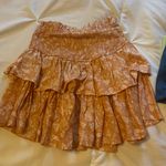 orange mini ruffle skirt Photo 1