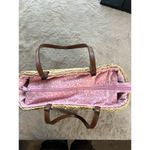 Capelli New York Wicker Shoulder Bag Pink Sequined Flamingos Tropical Photo 10