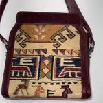 Vintage Kilim Crossbody Handbag Rug Tapestry Turkish Leather Bag Organizer Photo 14