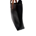 Madewell  The Zip Top Small Transport Tote Bag Black Brown Leather Photo 7