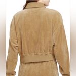 Nike Woman’s Rib Velour Quarter Zip Crop Pullover Photo 2