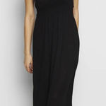 Venus  Black Maxi Beach Coverup with Floral Embroidery, Sz S Photo 0