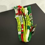 Dr. Seuss Nwt  The Grinch Ankle Socks - Green, white and Red Photo 1