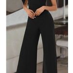 Dress the Population Tiffany One-Shoulder Jumpsuit in Black Size Small NWT Photo 2
