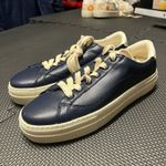 Soludos  Yebo Vegan Leather Sneaker‎ Blue White Womens size 6 Photo 3