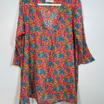 Natural Life  L/XL Boho Floral Cotton Tunic Dress Cover Up Lightweight India Photo 1