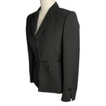 Tahari Vintage Y2K  Blazer Jacket 2P Black Lined Lace Trim Snap Front Notch Photo 2