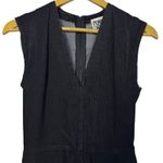 Prairie Underground Rainer Stretch Denim Dress XS Stretch Pockets Minimalist USA Black Photo 1