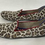 Rothys The Loafer Mocha Spot Leopard Flats Shoes Knit Slip On Round Toe Sz 7 Brown Photo 0