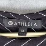 Athleta Santorini High Neck Tank Striped Sleeveless Dress XS Black Knee Length Photo 3