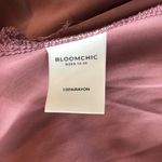 Bloomchic  Round Neck Ruffle Tiered Blouse Top 3/4 Sleeve Dusty Pink 10 Photo 6