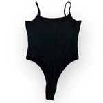 Madewell Cami Thong Tank Bodysuit Women's Medium Black Sleeveless Strappy NWT Photo 2