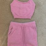 Meshki Fuzzy Pink Pajama Set Photo 0