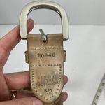 Unbranded Sz SM Belt Brown Genuine Leather Braided Adjustable Silver Tone Buckle Photo 2