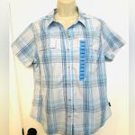 Eddie Bauer Women's Short Sleeve Adventure Shirt Moisture Wicking Pocket Large Photo 1