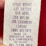 Vintage 90s Wool Cashmere Red Coat Blazer Summit Hill Womens Size 14 Petite Photo 4