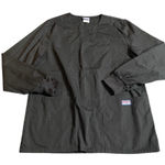 Authentic Cherokee Workwear Cherokee Workwear Black Snap Front Scrub Jacket Lab Coat Women's XXS Photo 0