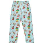 Daydream Sloth Christmas Pajama Pants Large Fleece Holiday Cozy Winter Santa Blue Photo 1