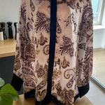 First Love  Black and Cream Paisley Blouse Photo 0
