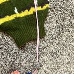 Cider  Round Neck Puppy Knitted Lantern Sleeve Crop Top Photo 8