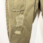 Lane Bryant  Plus Size 20 Jeans Olive‎ Green Patchwork Distressed Skinny 105 Photo 6
